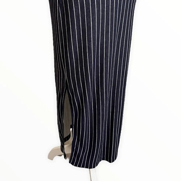 ARMANI EXCHANGE | Navy | White Stripes Midi Dress - Picture 4 of 8